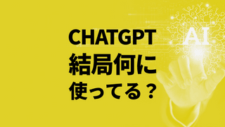 ChatGPTを使って一年、結局何に使ってる？