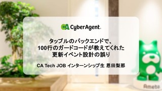 タップルのバックエンドで、100行のガードコードが教えてくれた更新イベント設計の誤り