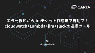 エラー検知からJiraチケット作成まで自動で！CloudWatch+Lambda+Jira+Slackの連携ツール