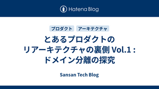とあるプロダクトのリアーキテクチャの裏側 Vol.1 : ドメイン分離の探究