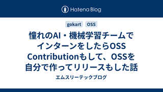 憧れのAI・機械学習チームでインターンをしたらOSS Contributionもして、OSSを自分で作ってリリースもした話